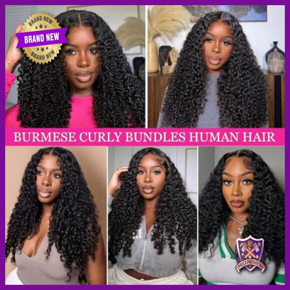 14-18 Inch Burmese Curly Human Hair Extensions 3 Bundles Double Weft main image 4